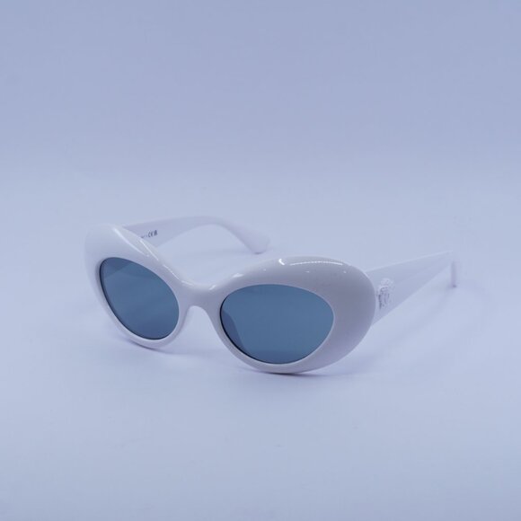 Versace VE4456U 314/1 Sunglasses White Oval Frame, Grey Lenses main image 9